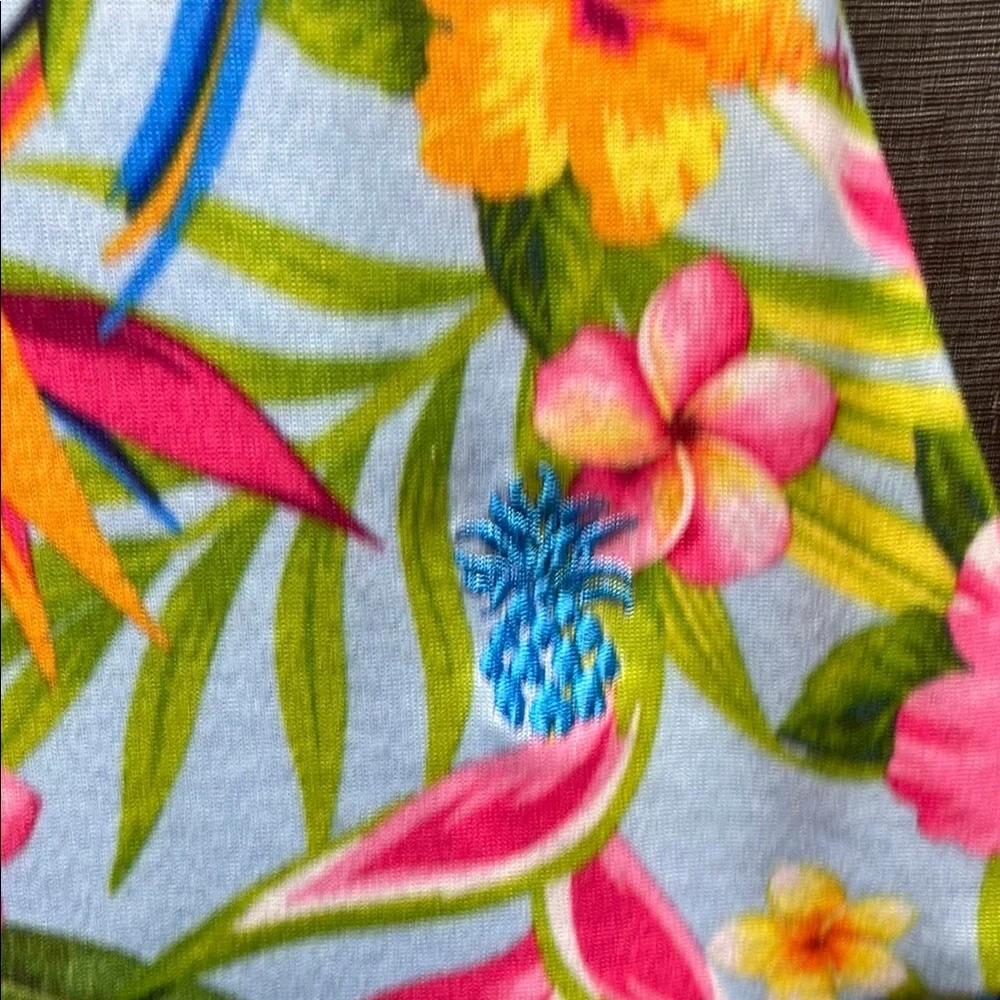 Tommy Bahama Pink and Blue‎ Ruffled Tiered Sundress